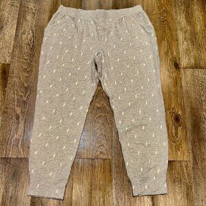 GAP Soft Cozy Gray Lightning Pajama Jogger Pants Drawstring, M